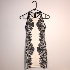 Black and White beautiful floral dress